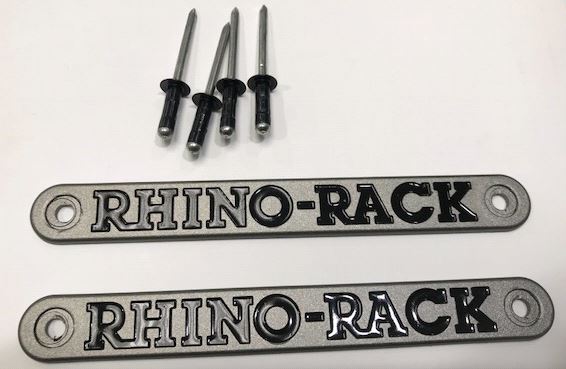 Z200 - Rhino Rack 4-Series Pioneer Badge (Includes 4 Rivets, 2 Badges) Black