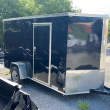 Load image into Gallery viewer, 97485 Blk 6x12 Single Axle Diamond Cargo Enclosed trailer