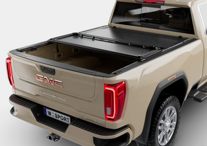 4958261 - Worksport AL4 Flip Up Hard Trifold Bed Cover - Fits 2022-2024 Nissan Frontier 6' Bed with Utility Brackets