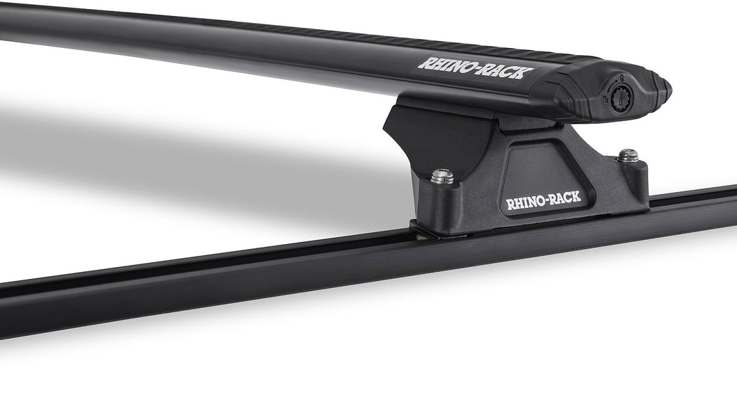 JA8704 - Rhino Rack Heavy Duty Rltp Trackmount Black 2 Bar Roof Rack