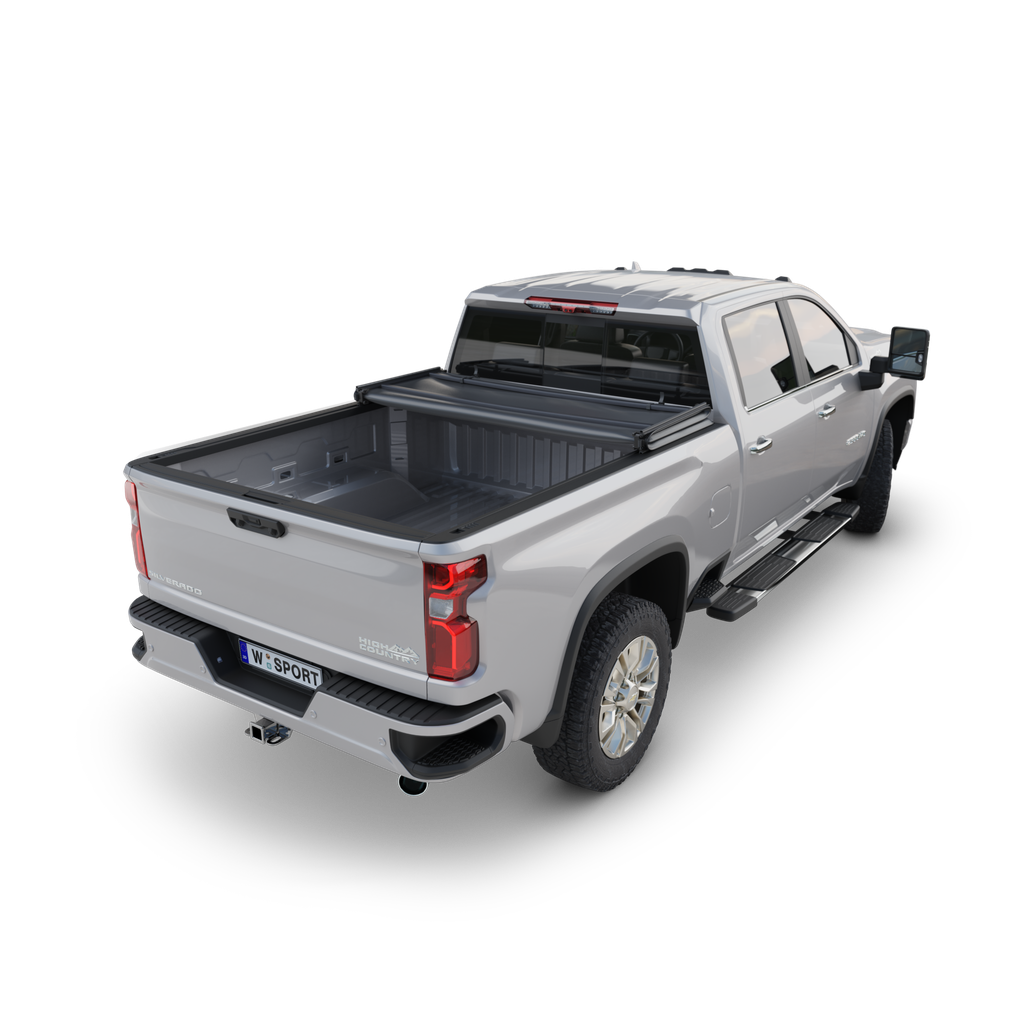 20-1236 - Worksport SC3 Soft Trifold Bed Cover - Fits 2007-2013 Chevrolet Silverado/GMC Sierra 1500 & 2008-2014 2500/3500HD 6' 6" Bed without Cargo Management System