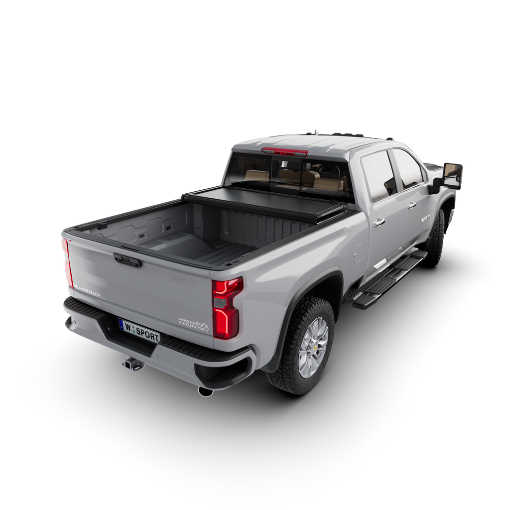 4758251 - Worksport AL3 Hard Trifold Bed Cover - Fits 2022-2026 Nissan Frontier 5' Bed with Utility Track System