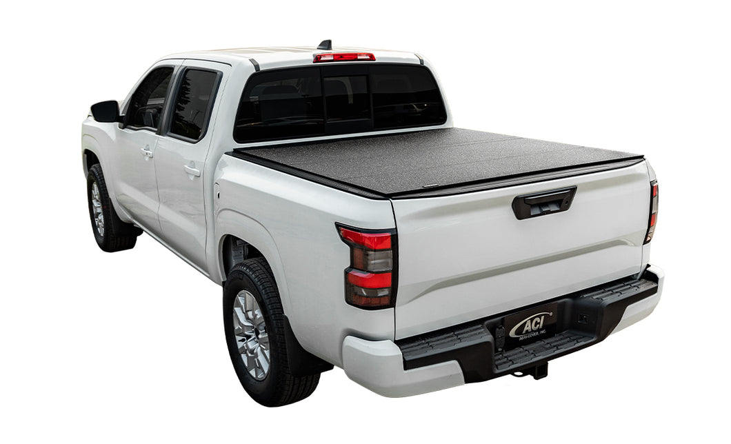 B3030059 - Lomax Folding Hard Cover - Fits 2022 Nissan Frontier 5 Bed with or without Utilitrack System - Black Urethane