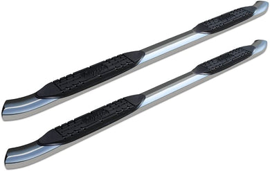 1501-0733 - Raptor Series 4 inch Curved OE Style Stainless Side Bar Steps - Fits 2019-2021 & 2022 LTD Chevrolet Silverado/GMC Sierra 1500 & 2020-2022 2500/3500HD