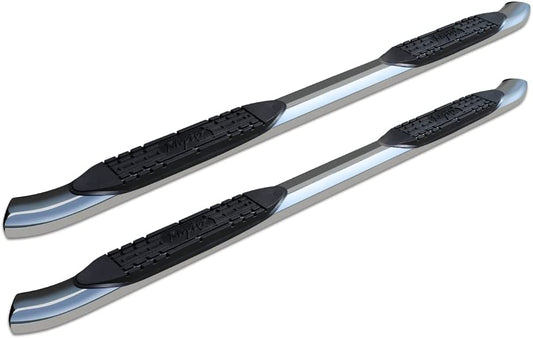 1501-0615 - Raptor Series 4 inch Curved OE Style Stainless Side Bar Steps - Fits 2015-2022 Chevrolet Colorado/GMC Canyon Crew Cab