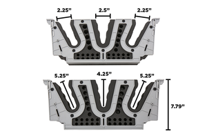 AD16MSPK - Decked Accessories - Midsize Piecekeepers - firearms holder - narrow drawer - (1) set of (2) two (Light Gray)