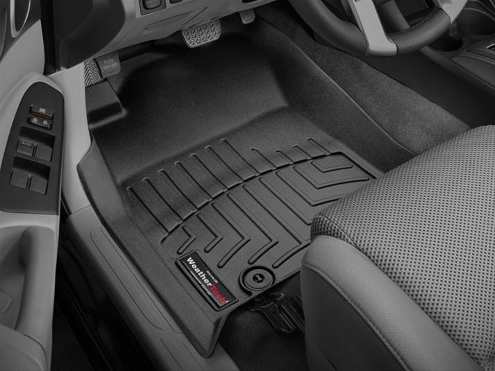 WeatherTech Floor Liner 446551 Black 1st Row 2012-15 Toyota Tacoma