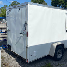 Load image into Gallery viewer, 97483 Wht 6x12 Single Axle Diamond Cargo Enclosed trailer