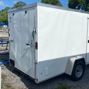 97483 Wht 6x12 Single Axle Diamond Cargo Enclosed trailer