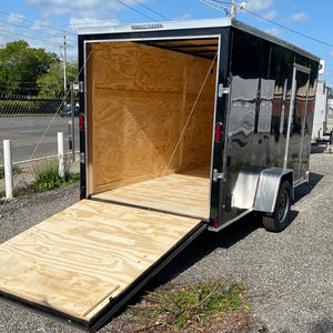 97486 Blk 6x12 Single Axle Diamond Cargo Enclosed trailer